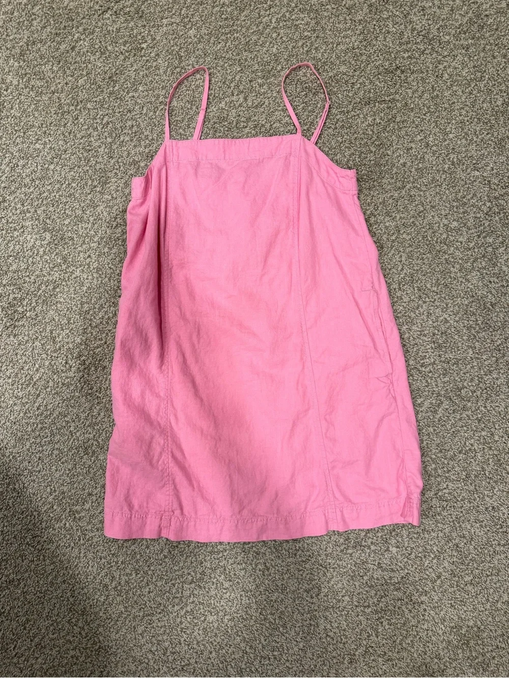 Madewell pink linen mini dress